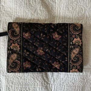 Vera Bradley Black and Pink‎ Floral Quilted Sunglass Case